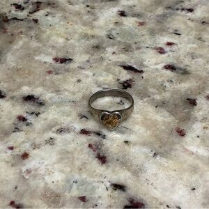 James Avery 925 & 14k Retired Dove Heart Ring Descending Peace